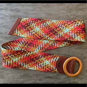 *SOLD* Fossil Plaid Sash Multi Size M